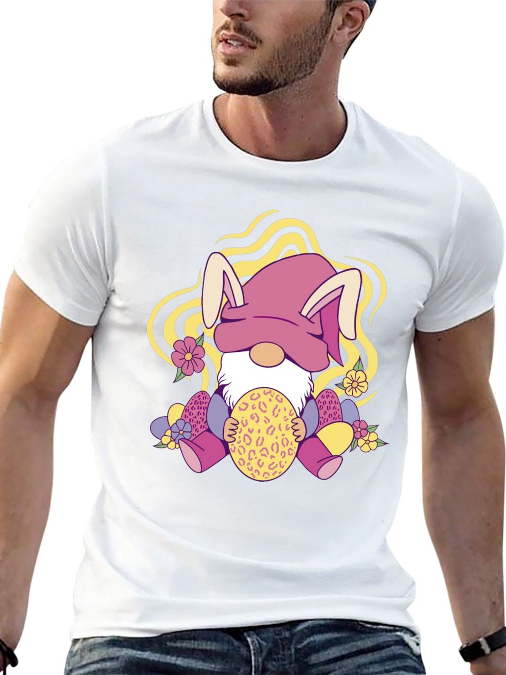 Easter Gnome T-Shirt - Cute Bunny Design