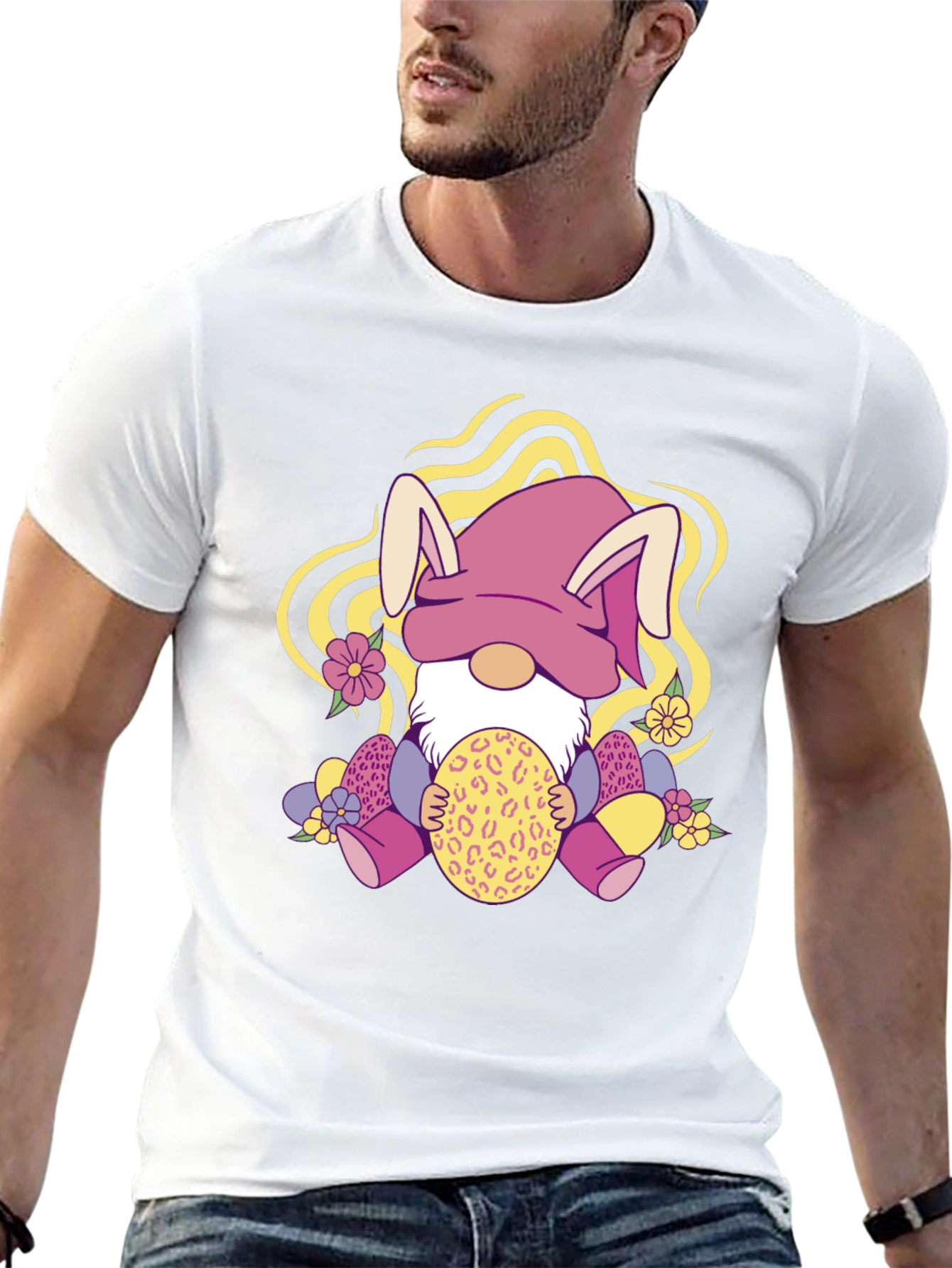 Easter Gnome T-Shirt - Cute Bunny Design
