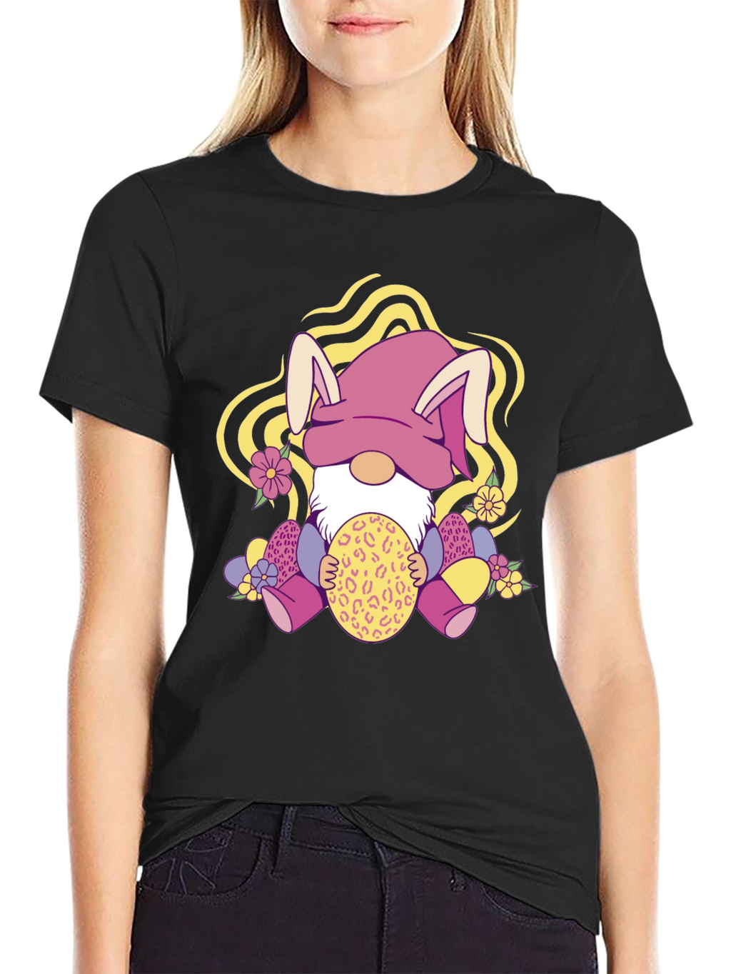 Easter Gnome T-Shirt - Cute Bunny Design