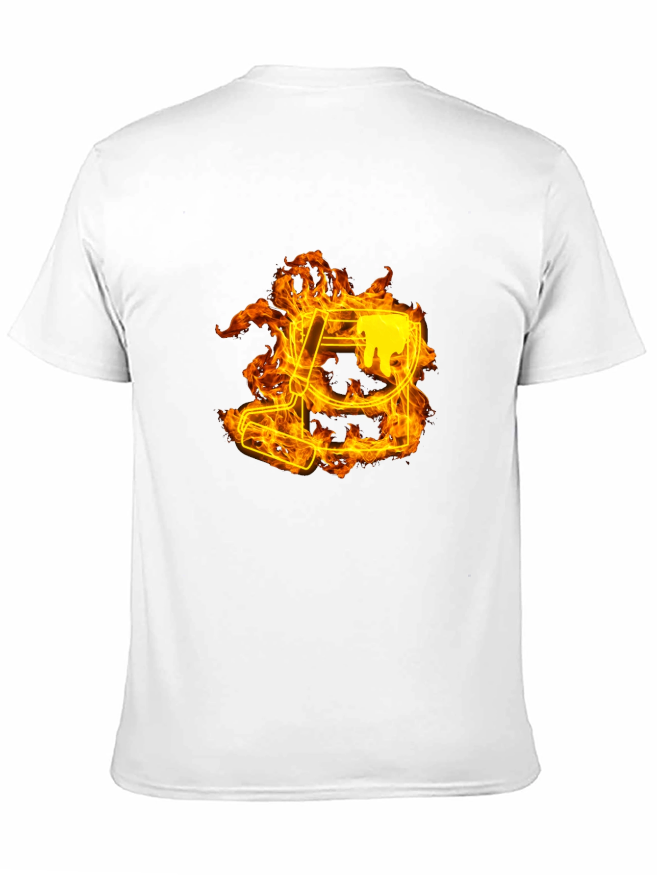 Flaming Paint Bucket Graphic Tee - Cool Artistic Design