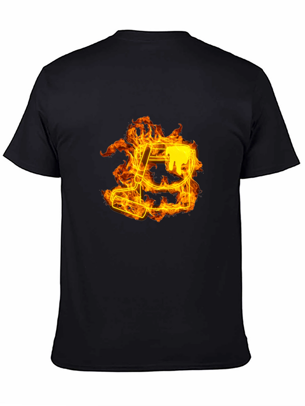 Flaming Paint Bucket Graphic Tee - Cool Artistic Design