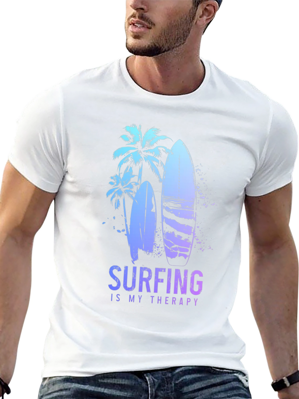Surfing is My Therapy Graphic Tee