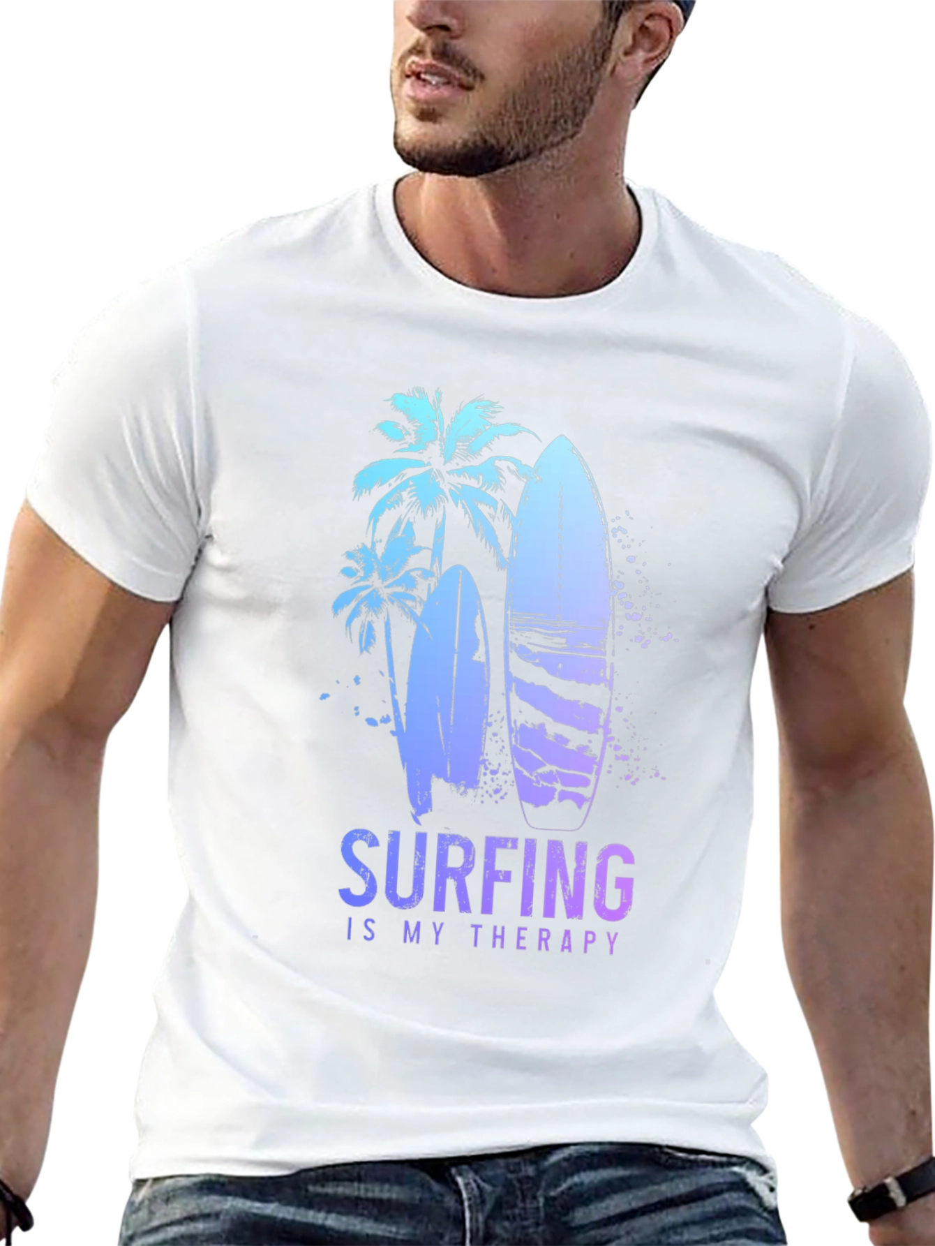 Surfing is My Therapy Graphic Tee