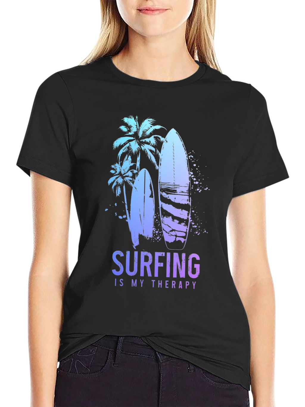 Surfing is My Therapy Graphic Tee