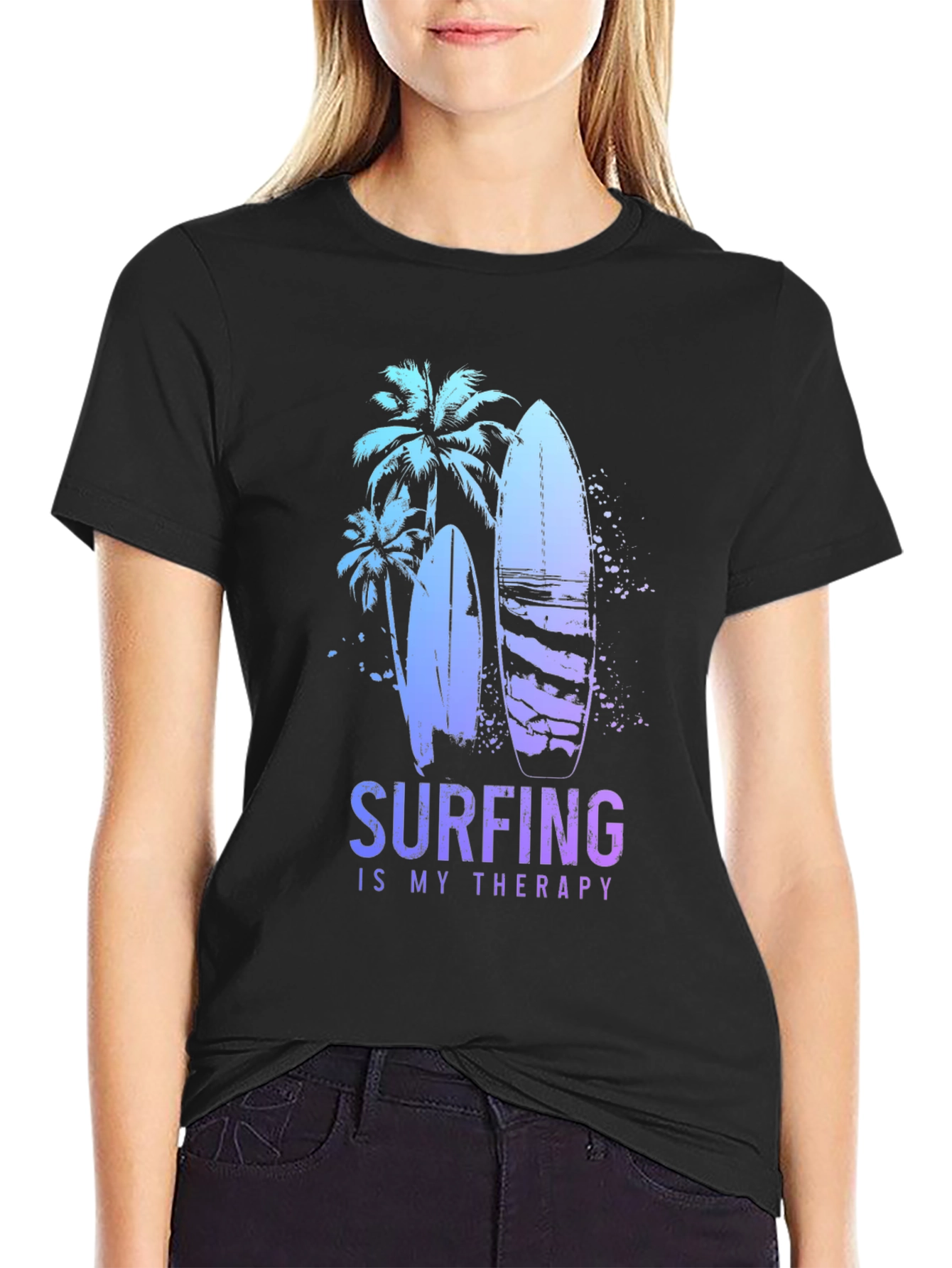 Surfing is My Therapy Graphic Tee