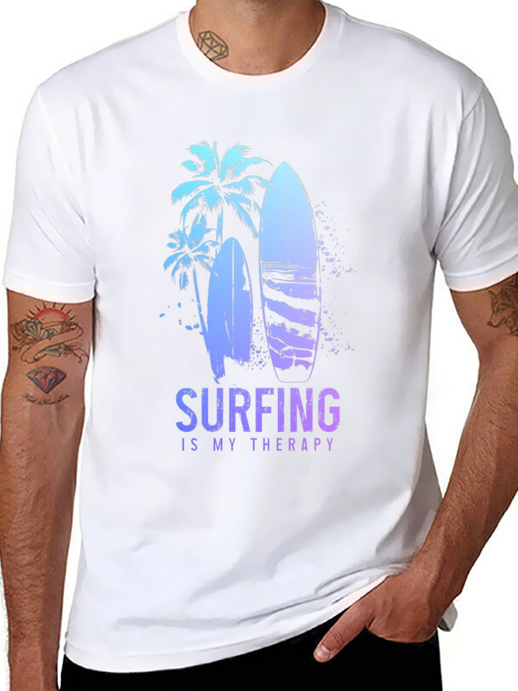 Surfing is My Therapy Graphic Tee
