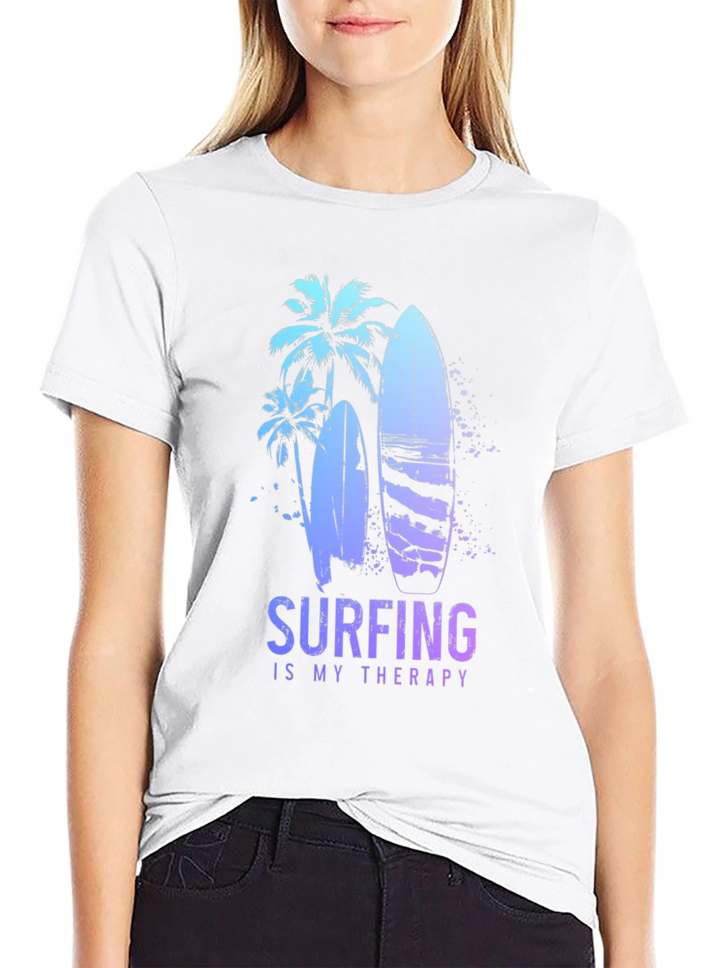 Surfing is My Therapy Graphic Tee