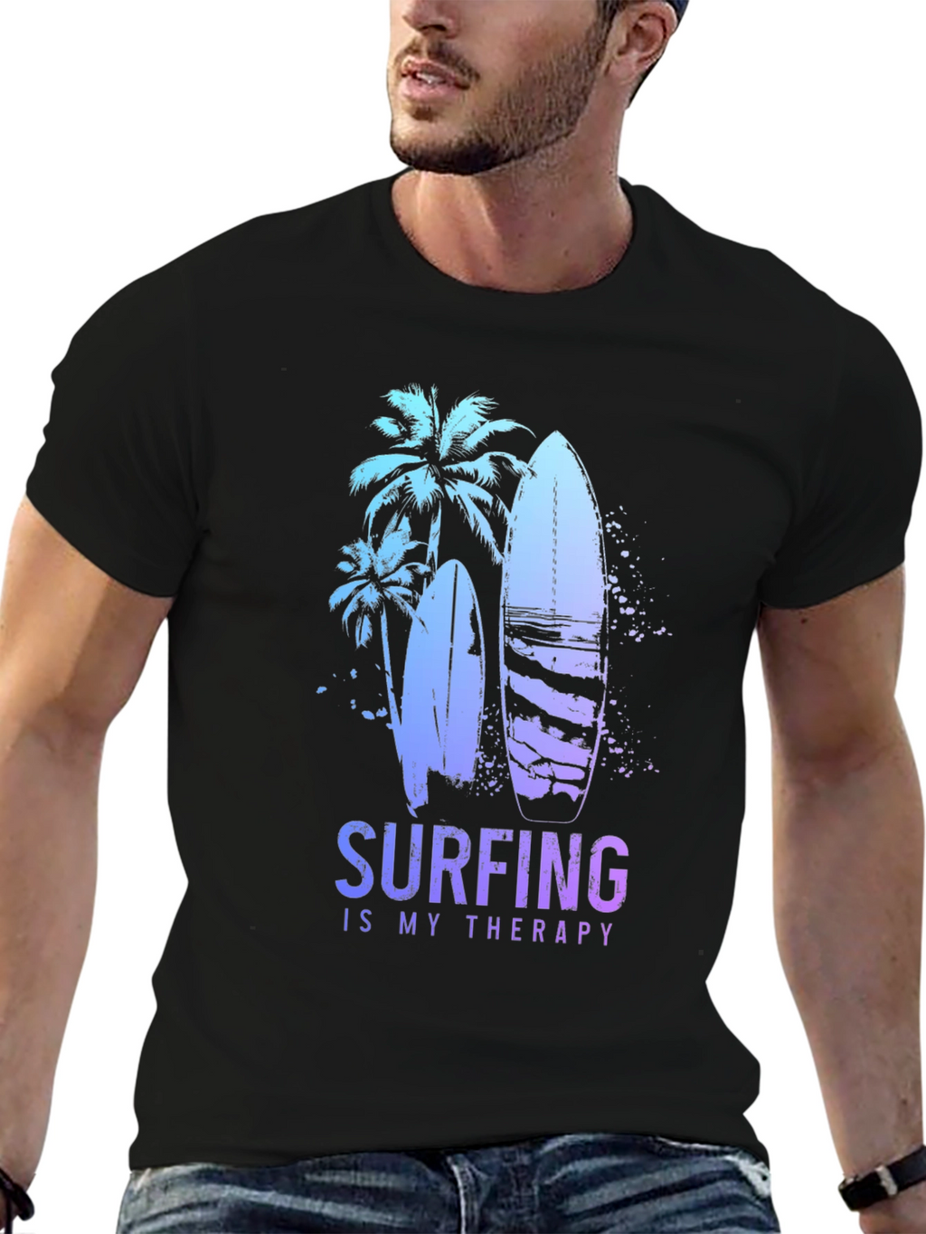 Surfing is My Therapy Graphic Tee