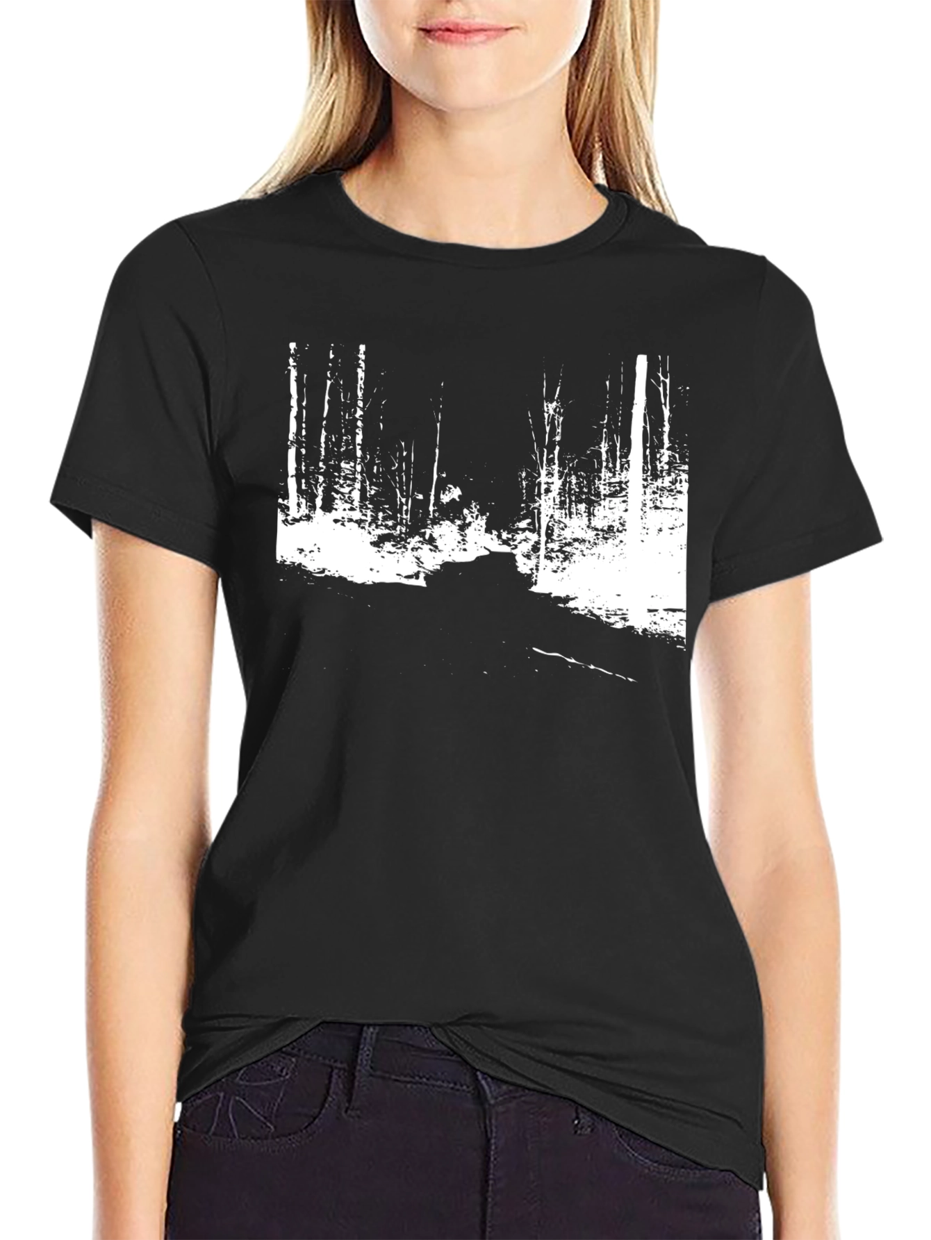 Monochrome Forest Graphic Tee