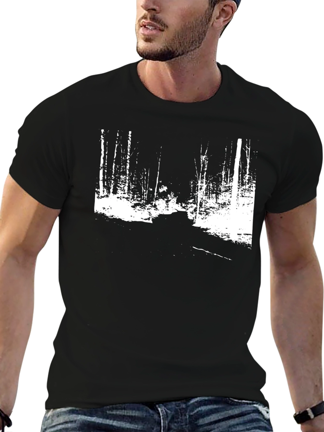 Monochrome Forest Graphic Tee