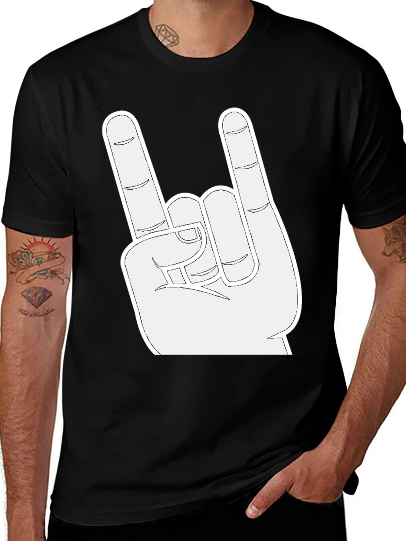 Rock On T-Shirt - Metal Hand Sign Graphic Tee