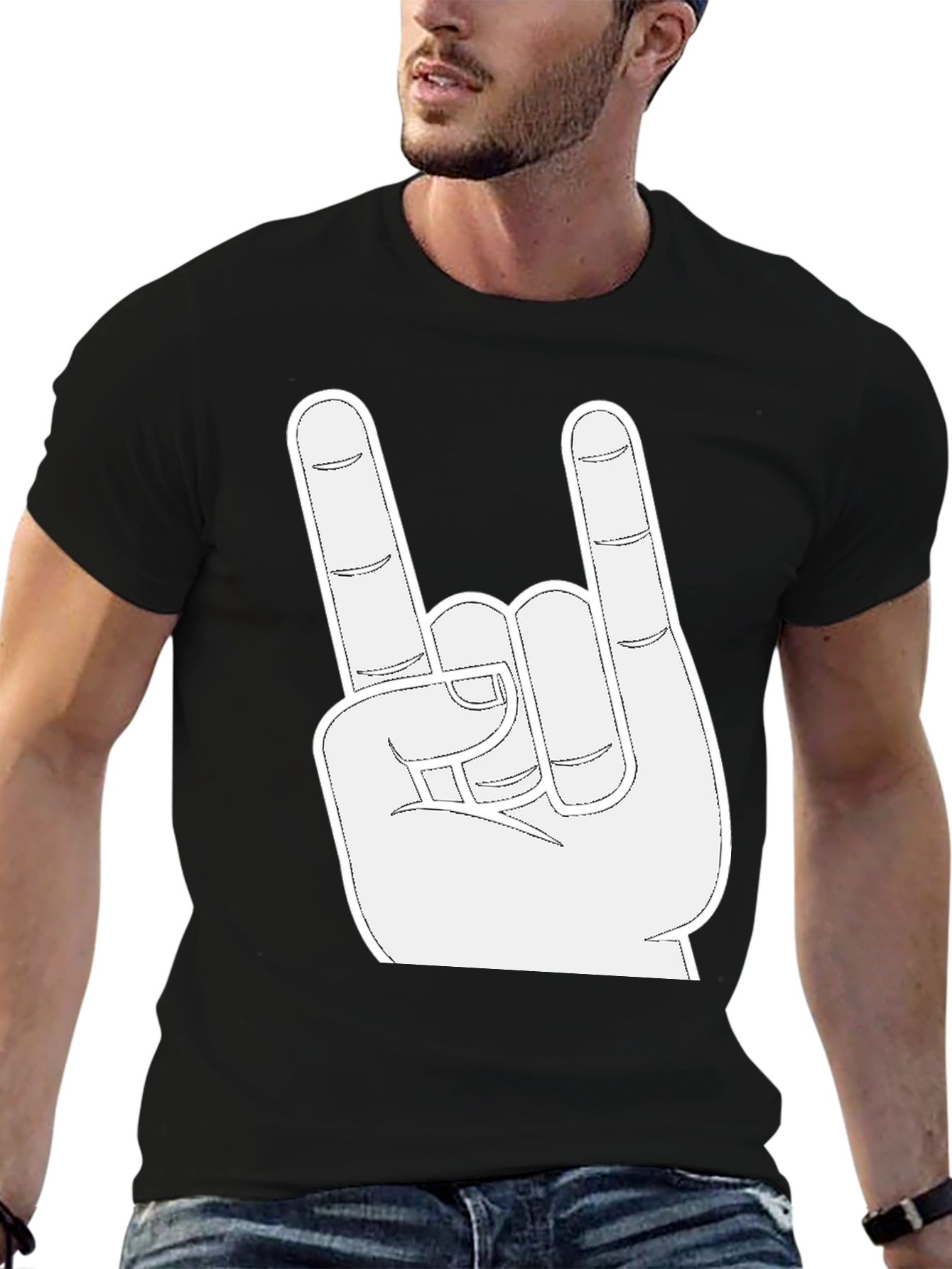 Rock On T-Shirt - Metal Hand Sign Graphic Tee