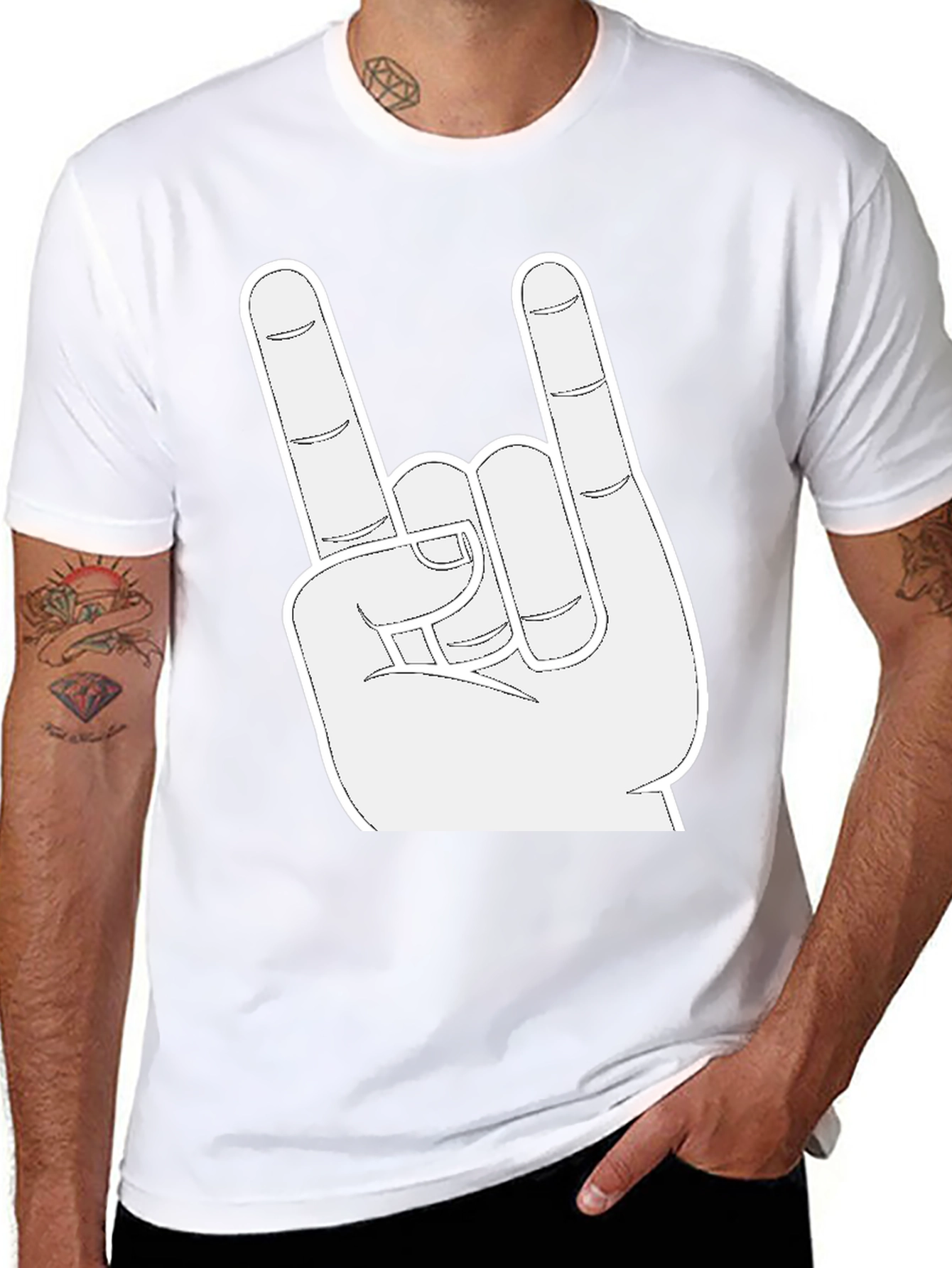Rock On T-Shirt - Metal Hand Sign Graphic Tee