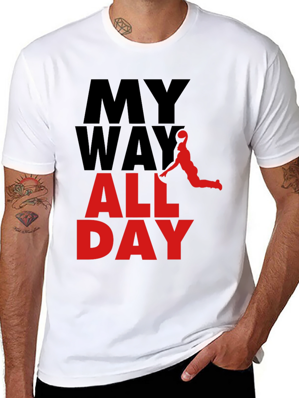 My Way All Day Graphic Tee - Basketball Style