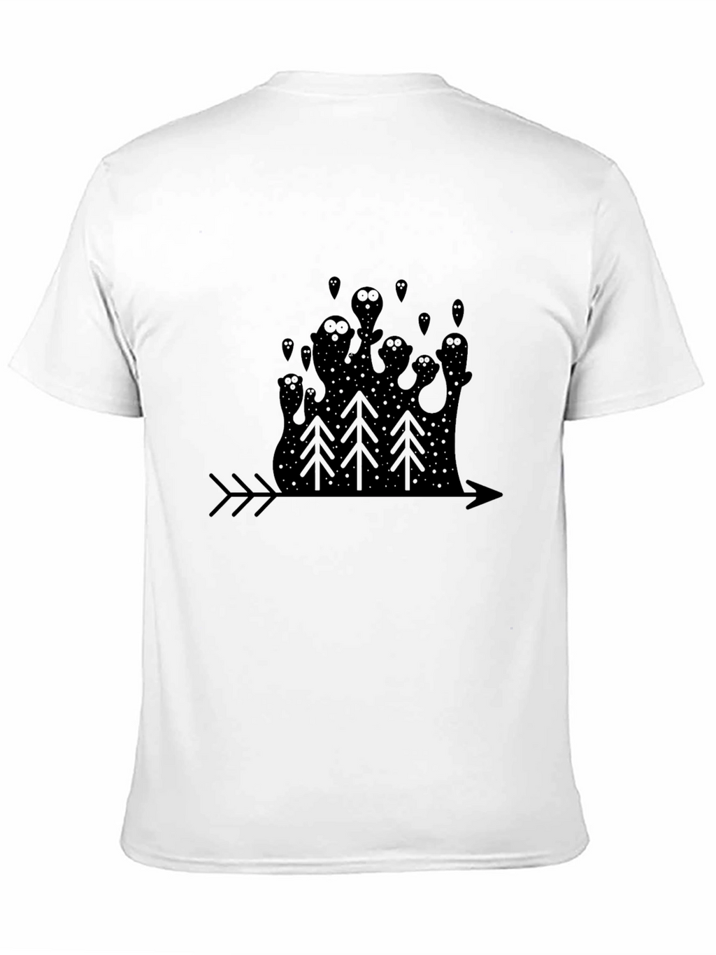 Eerie Forest Black Graphic Tee