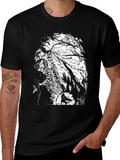 Skull & Tree Branch Graphic Black T-Shirt