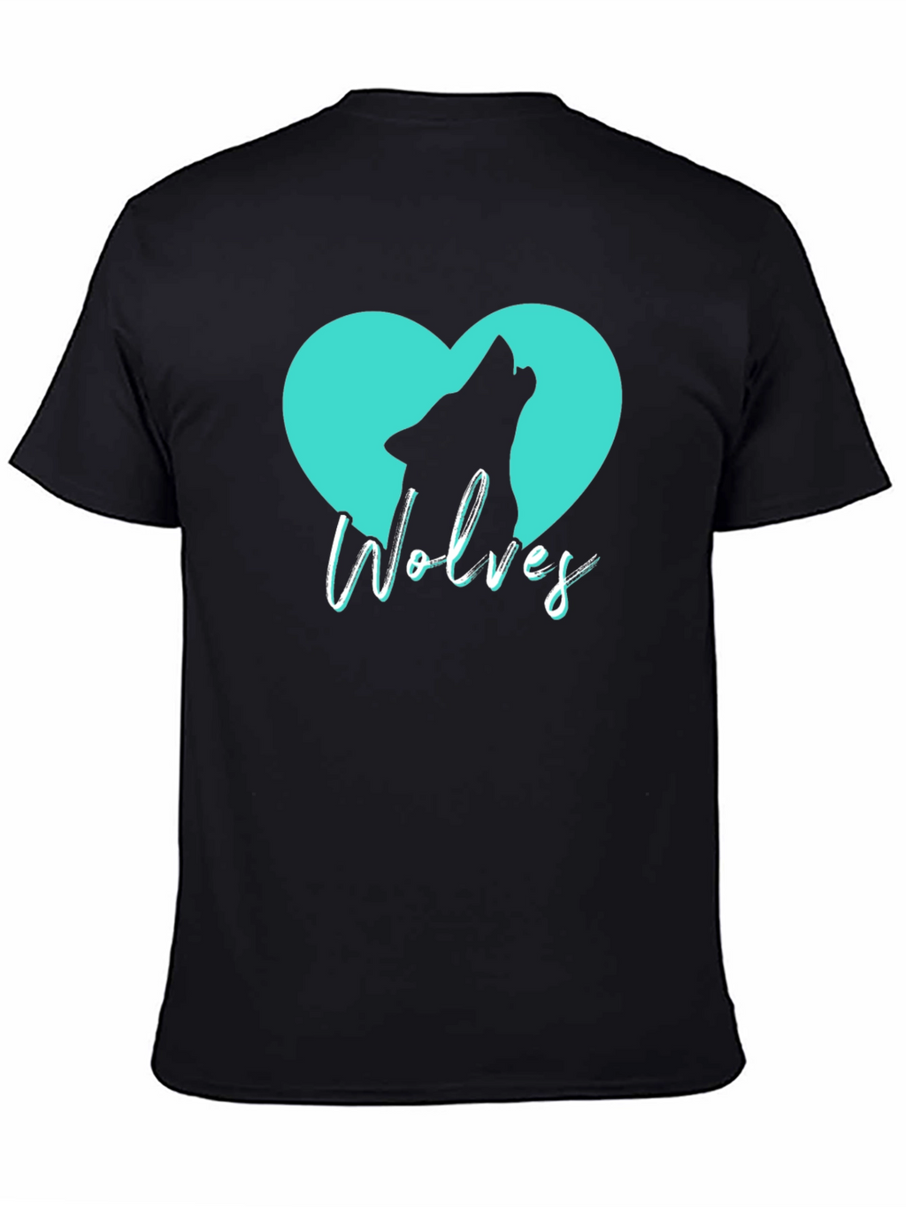 Wolves Heart T-Shirt - Black
