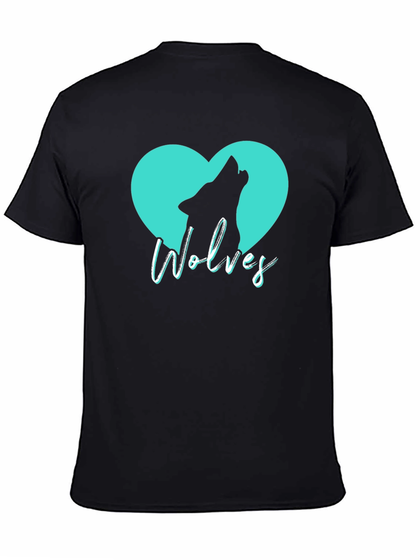 Wolves Heart T-Shirt - Black