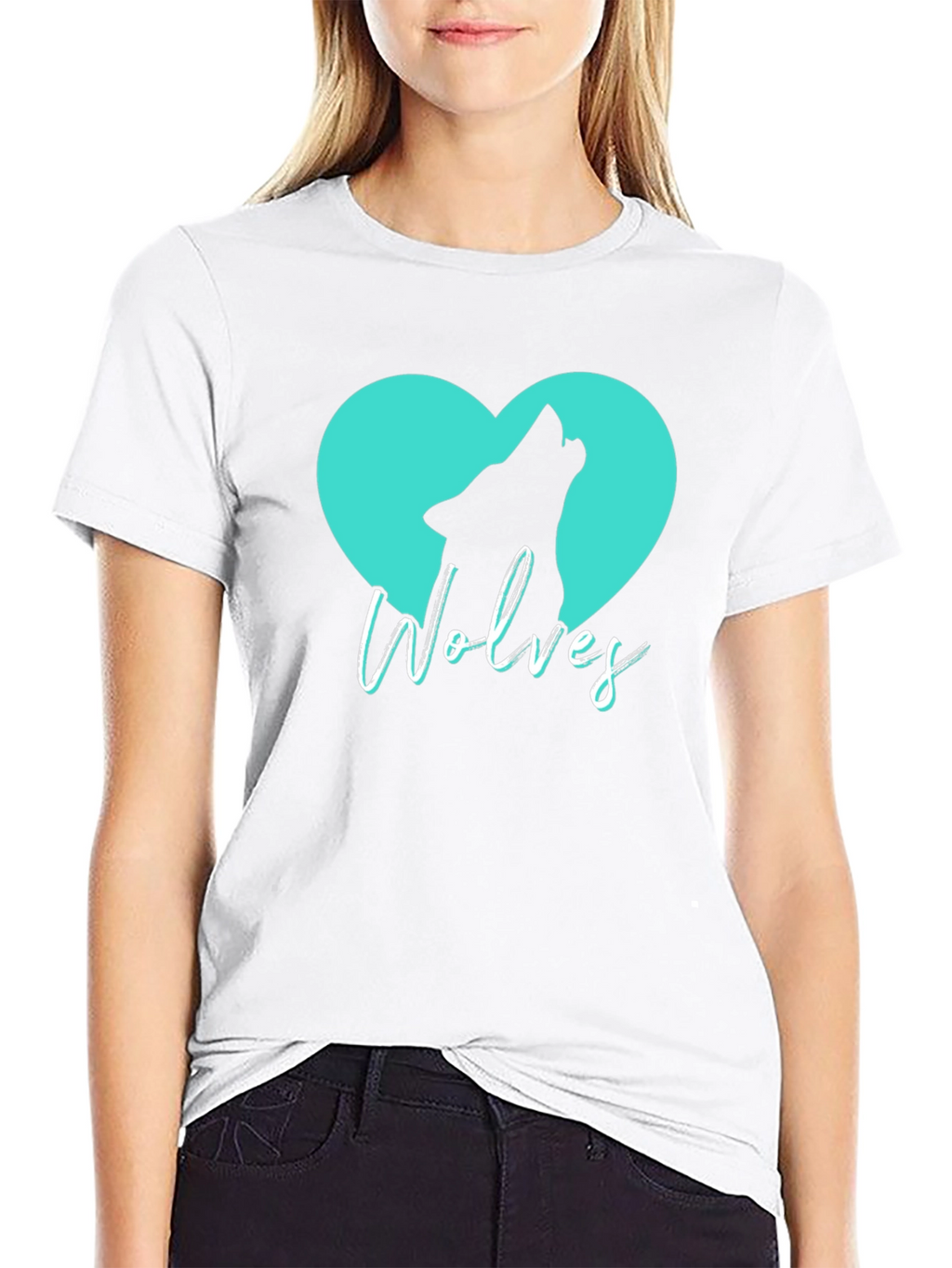 Wolves Heart T-Shirt - Black