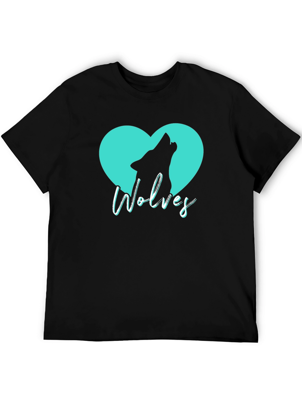 Wolves Heart T-Shirt - Black