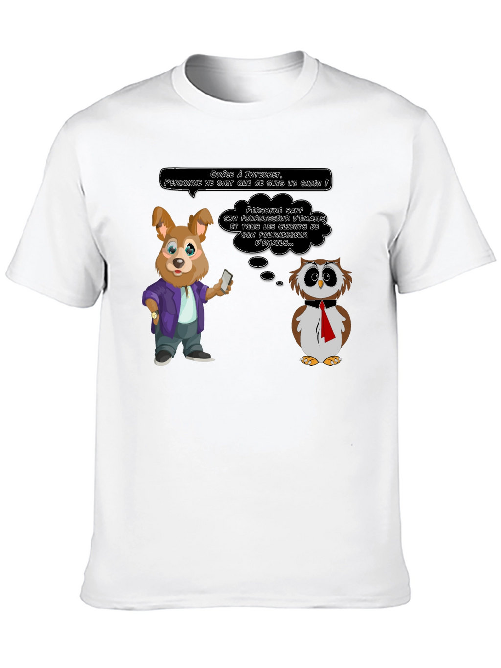 Humorous Cartoon Graphic T-Shirt