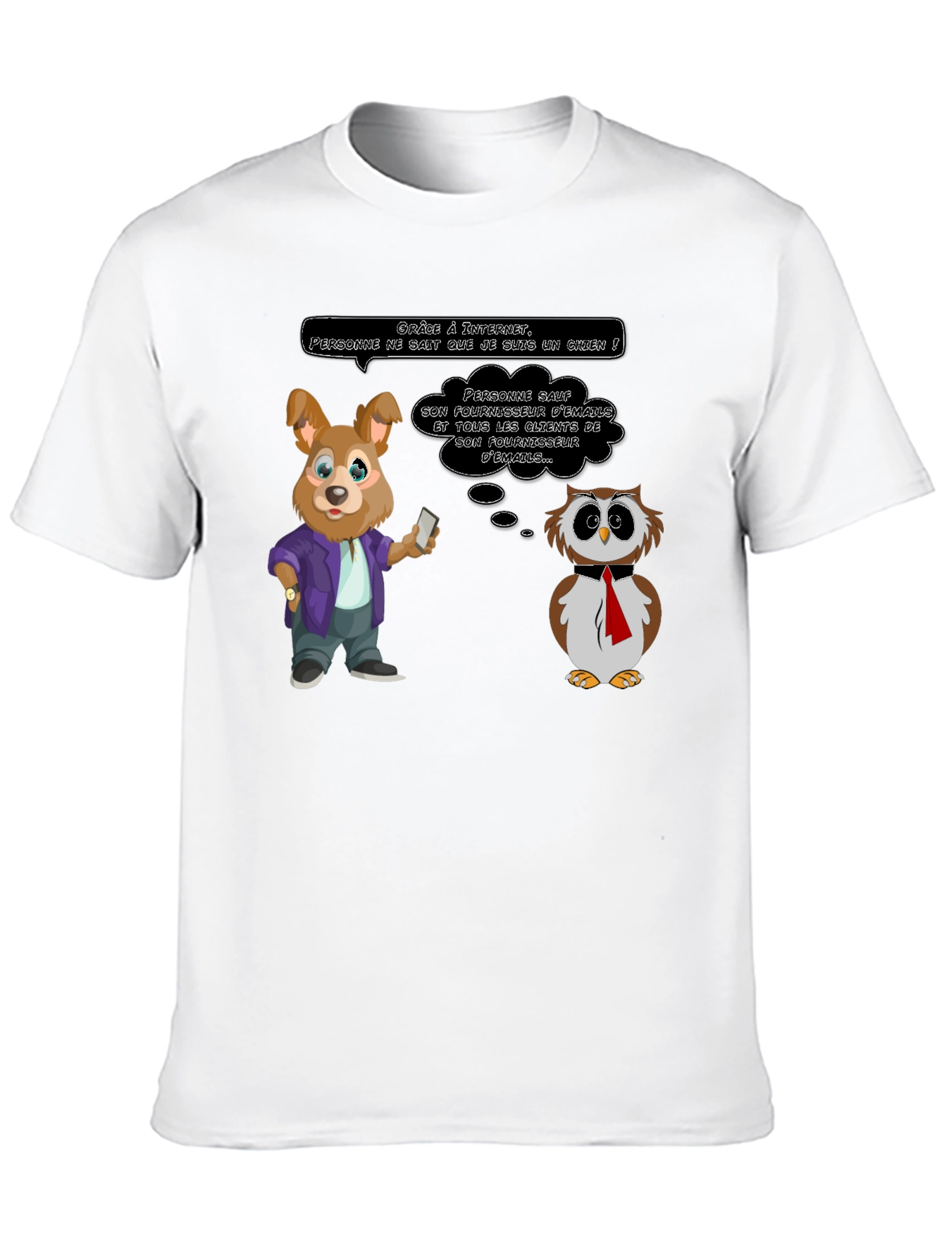 Humorous Cartoon Graphic T-Shirt