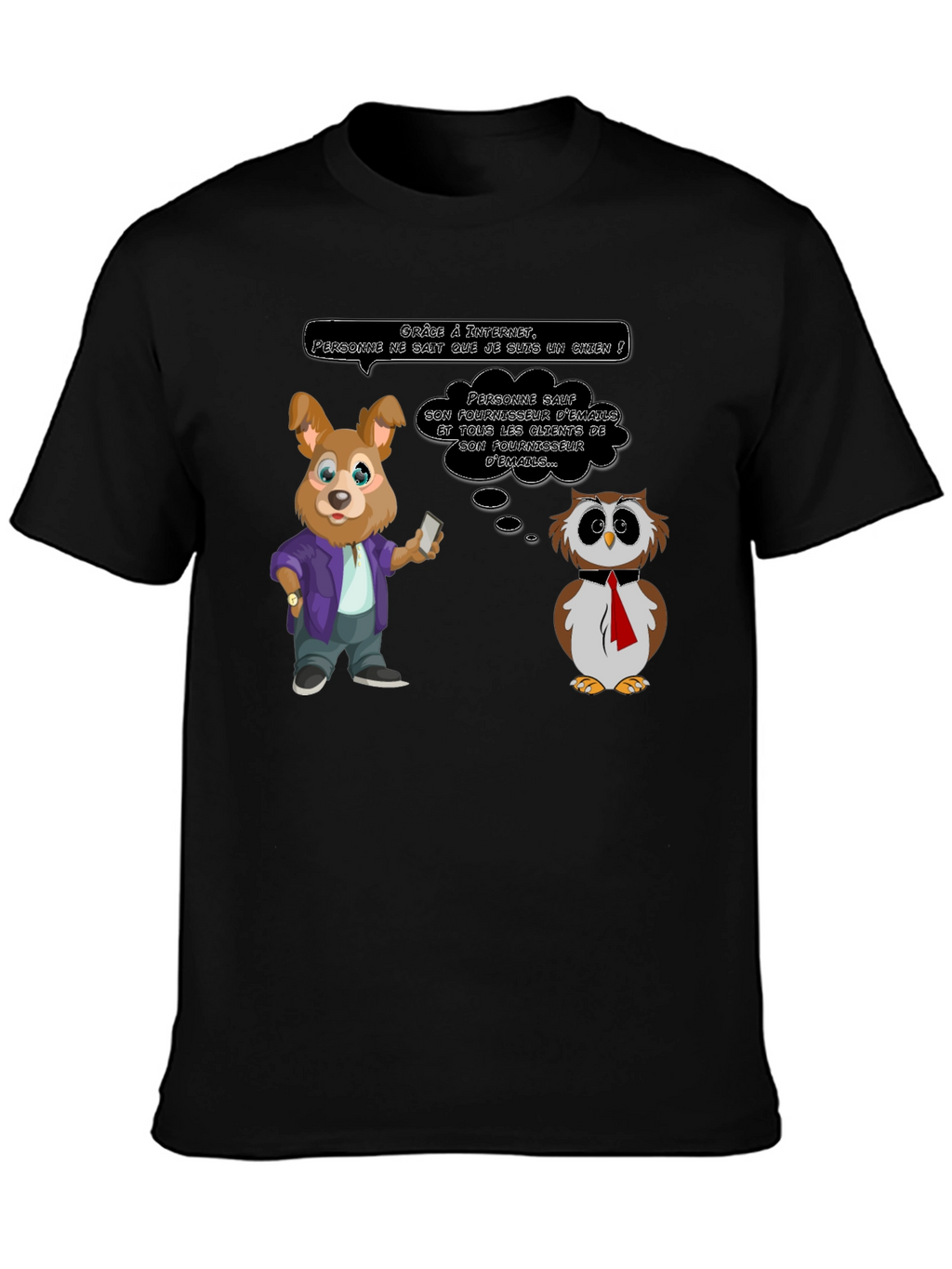 Humorous Cartoon Graphic T-Shirt