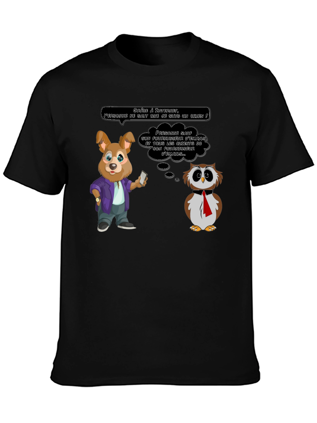 Humorous Cartoon Graphic T-Shirt