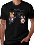 Humorous Cartoon Graphic T-Shirt
