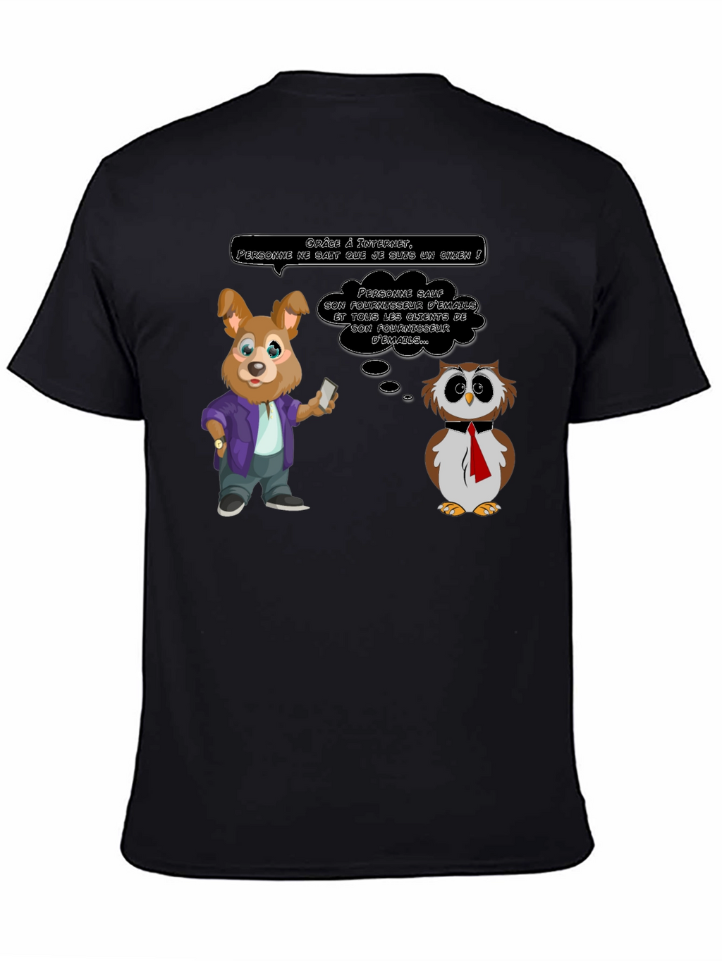 Humorous Cartoon Graphic T-Shirt