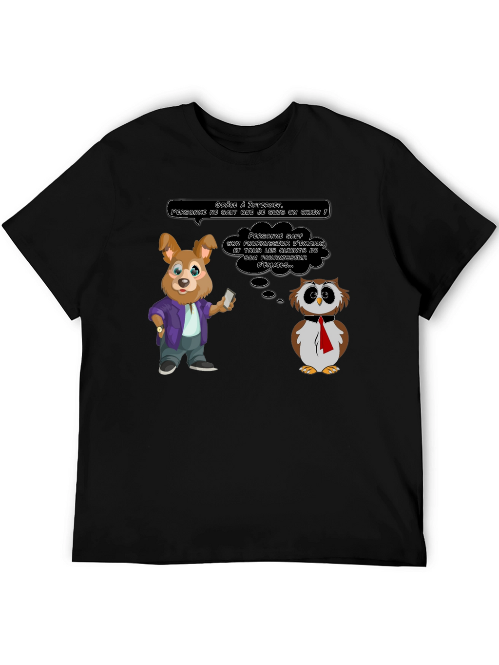 Humorous Cartoon Graphic T-Shirt