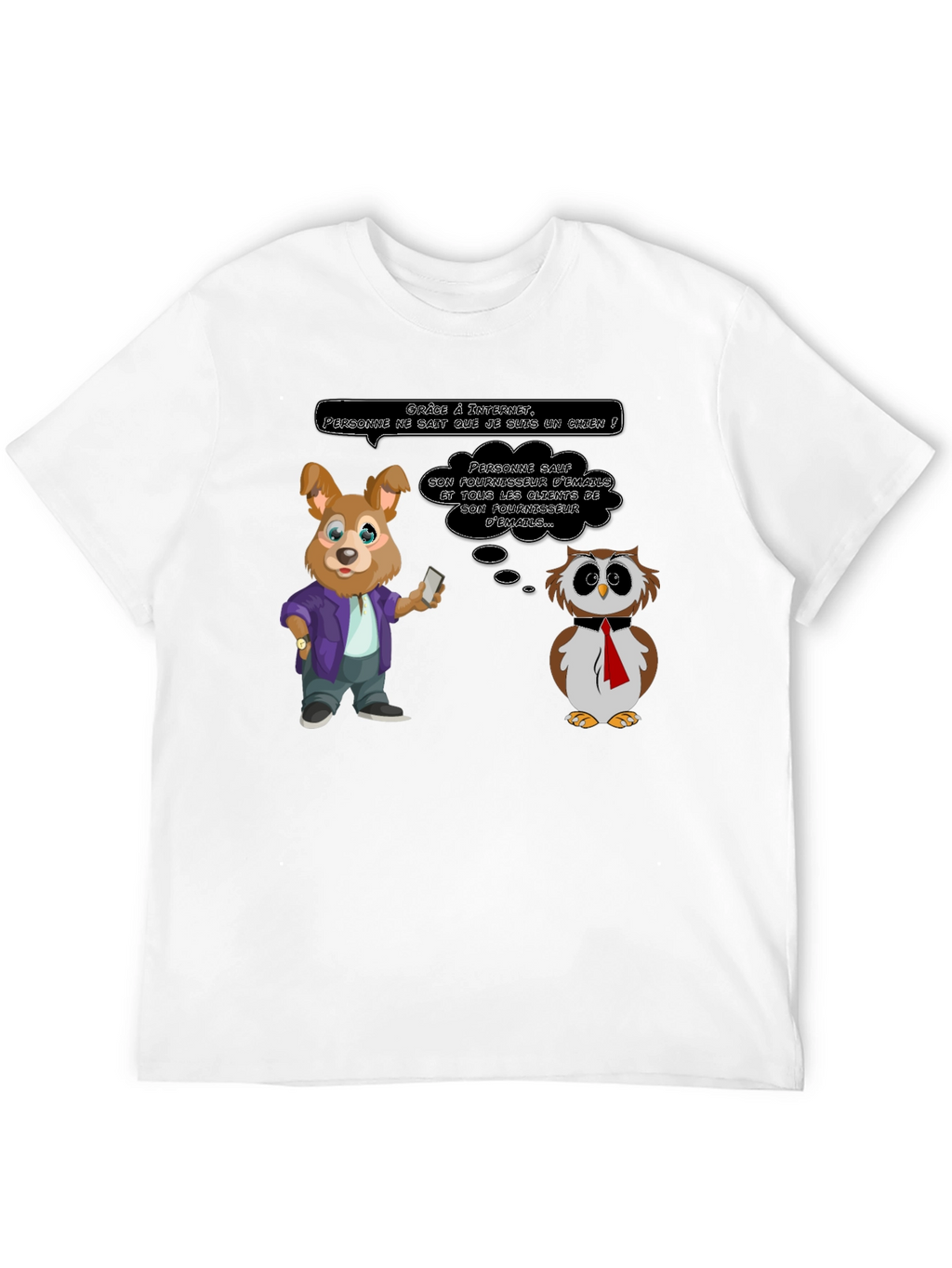 Humorous Cartoon Graphic T-Shirt