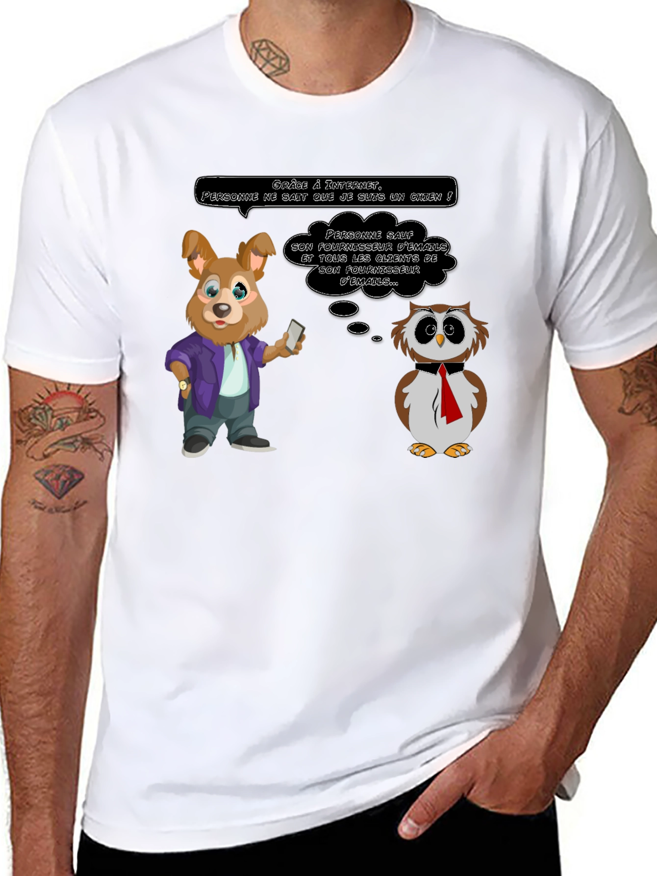 Humorous Cartoon Graphic T-Shirt