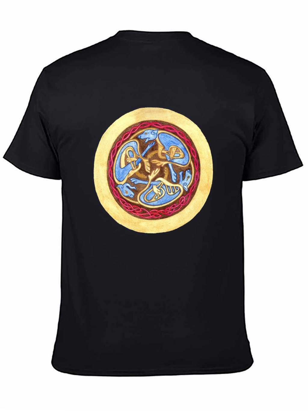 Celtic Hound Circle Black T-Shirt