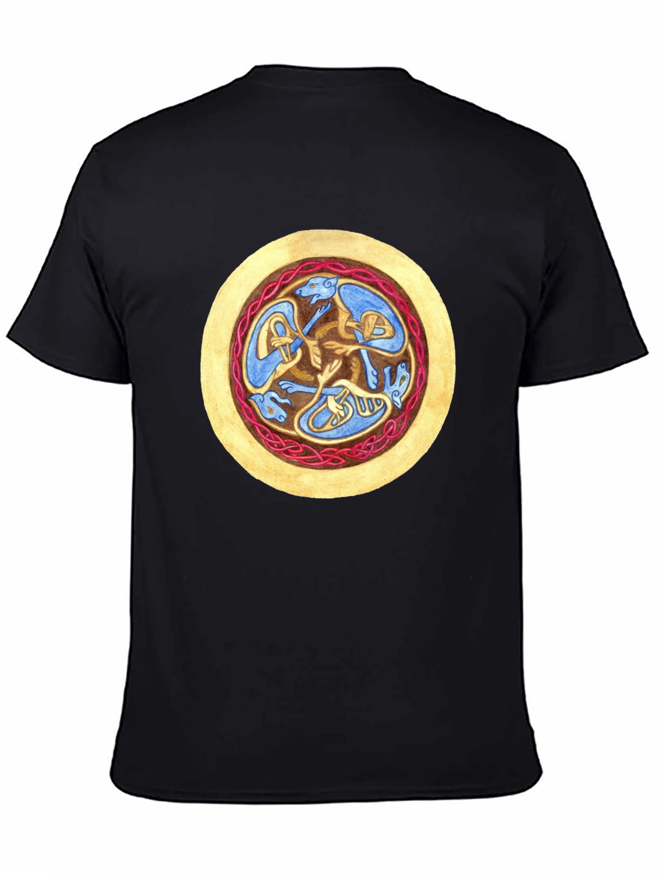 Celtic Hound Circle Black T-Shirt