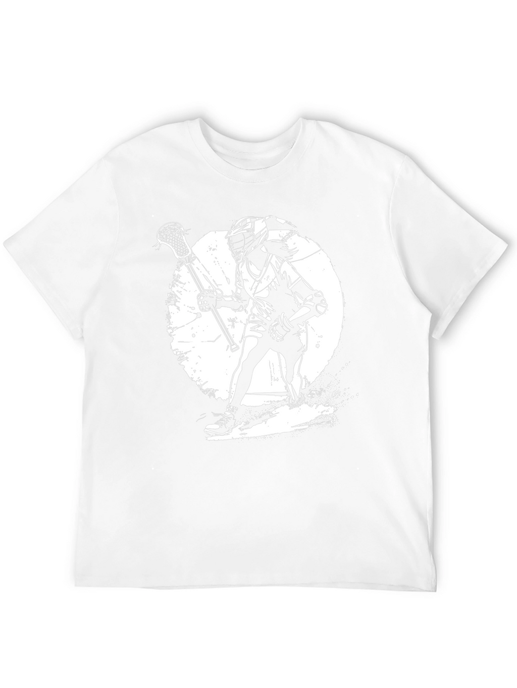 Lacrosse Player Graphic T-Shirt - Black