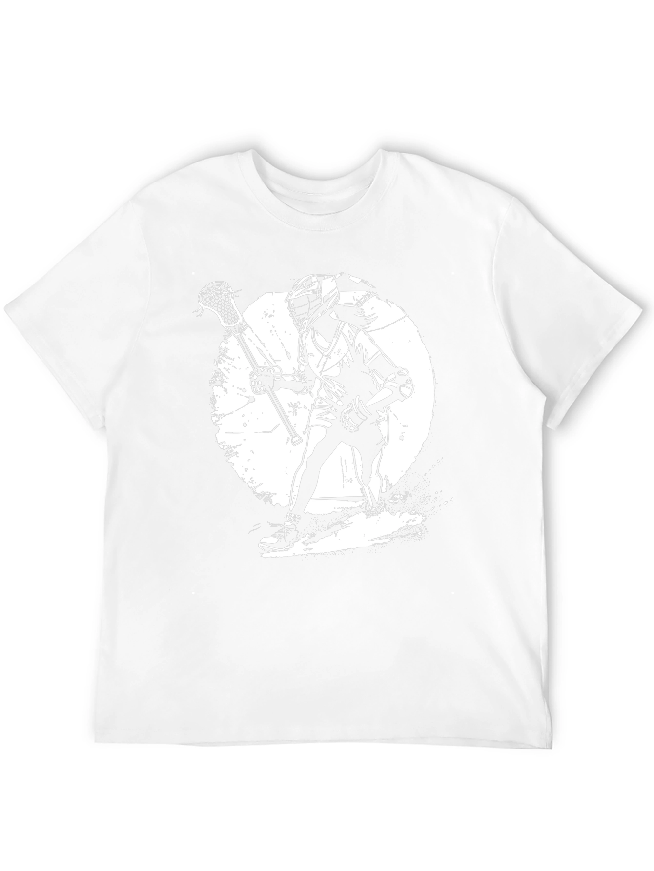 Lacrosse Player Graphic T-Shirt - Black