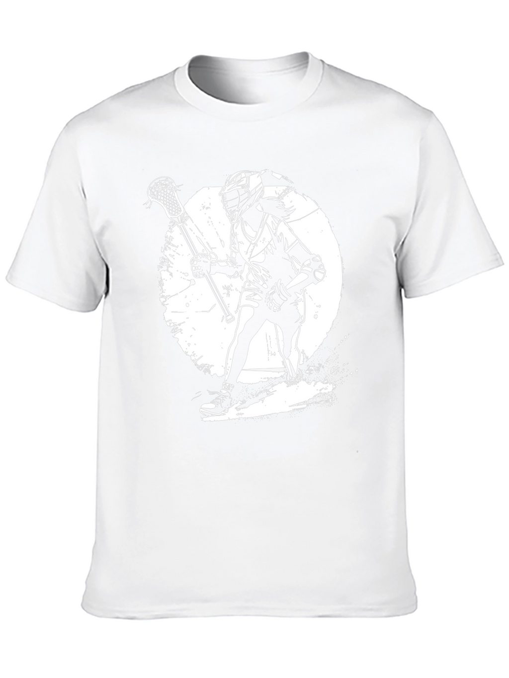 Lacrosse Player Graphic T-Shirt - Black