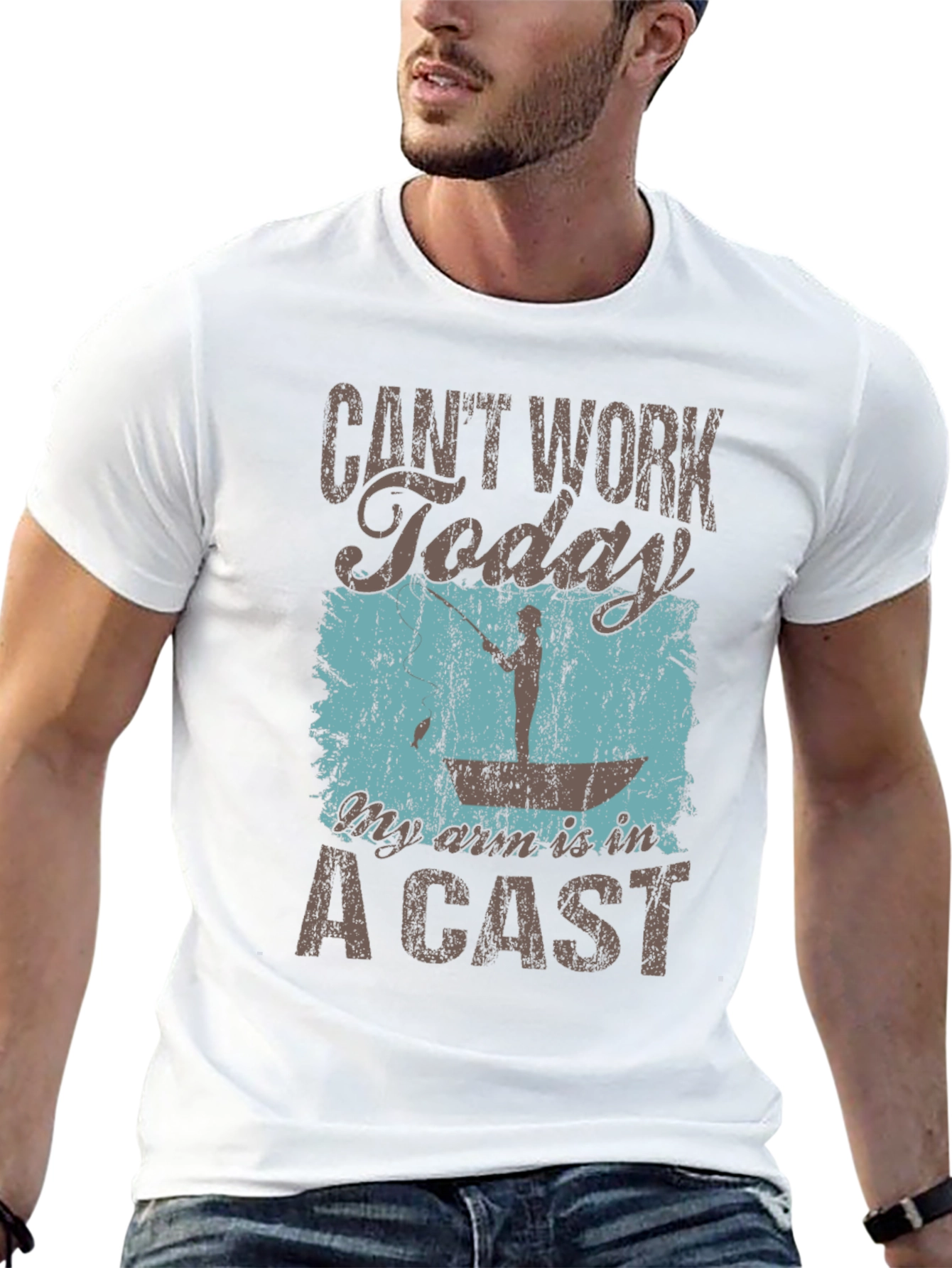 Funny Fishing T-Shirt: Cant Work Today