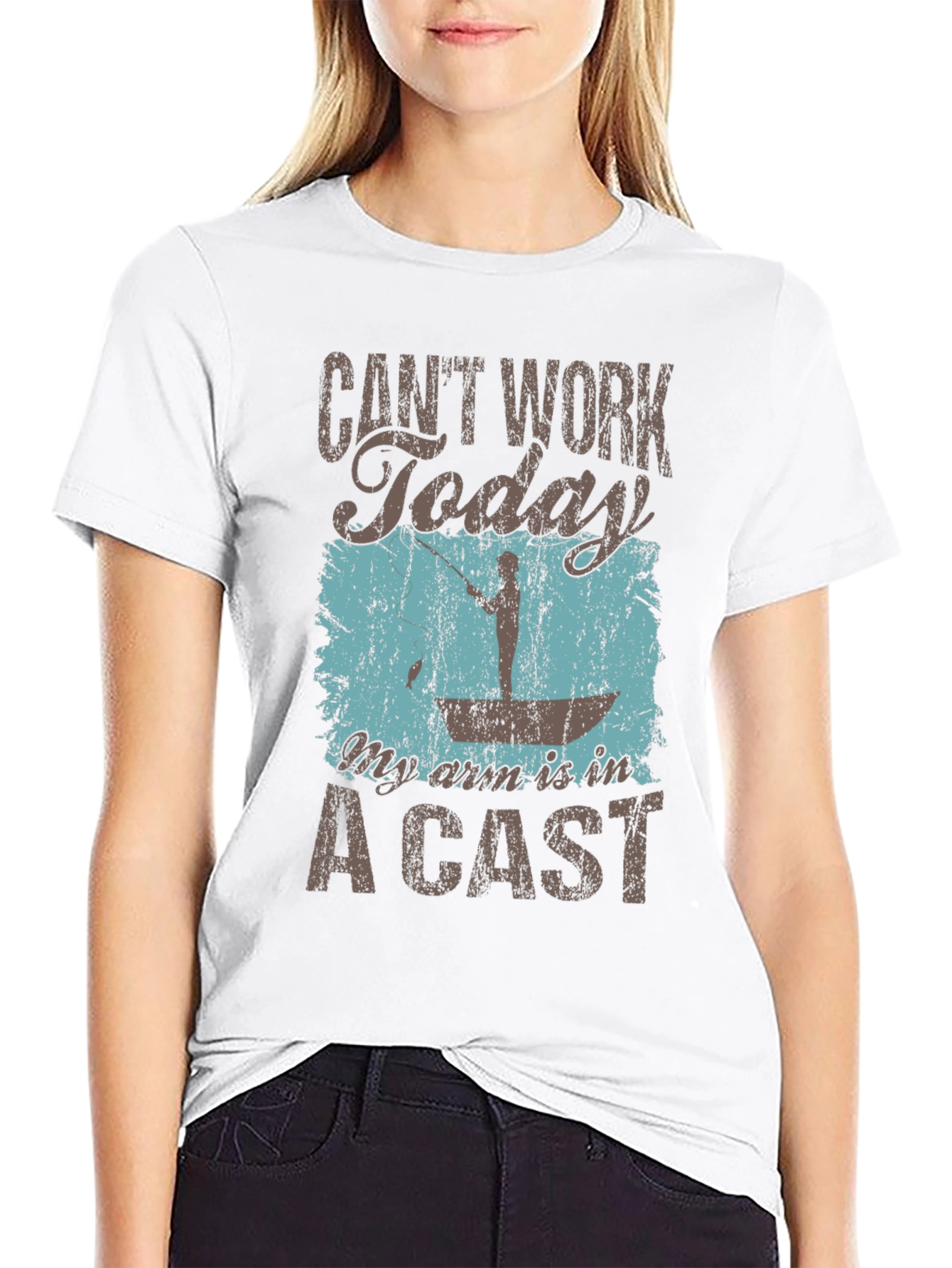 Funny Fishing T-Shirt: Cant Work Today