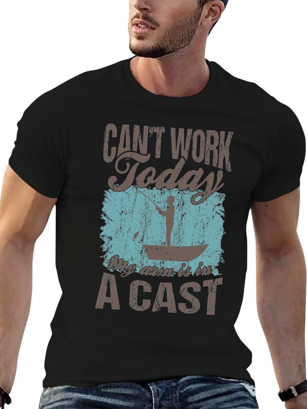 Funny Fishing T-Shirt: Cant Work Today