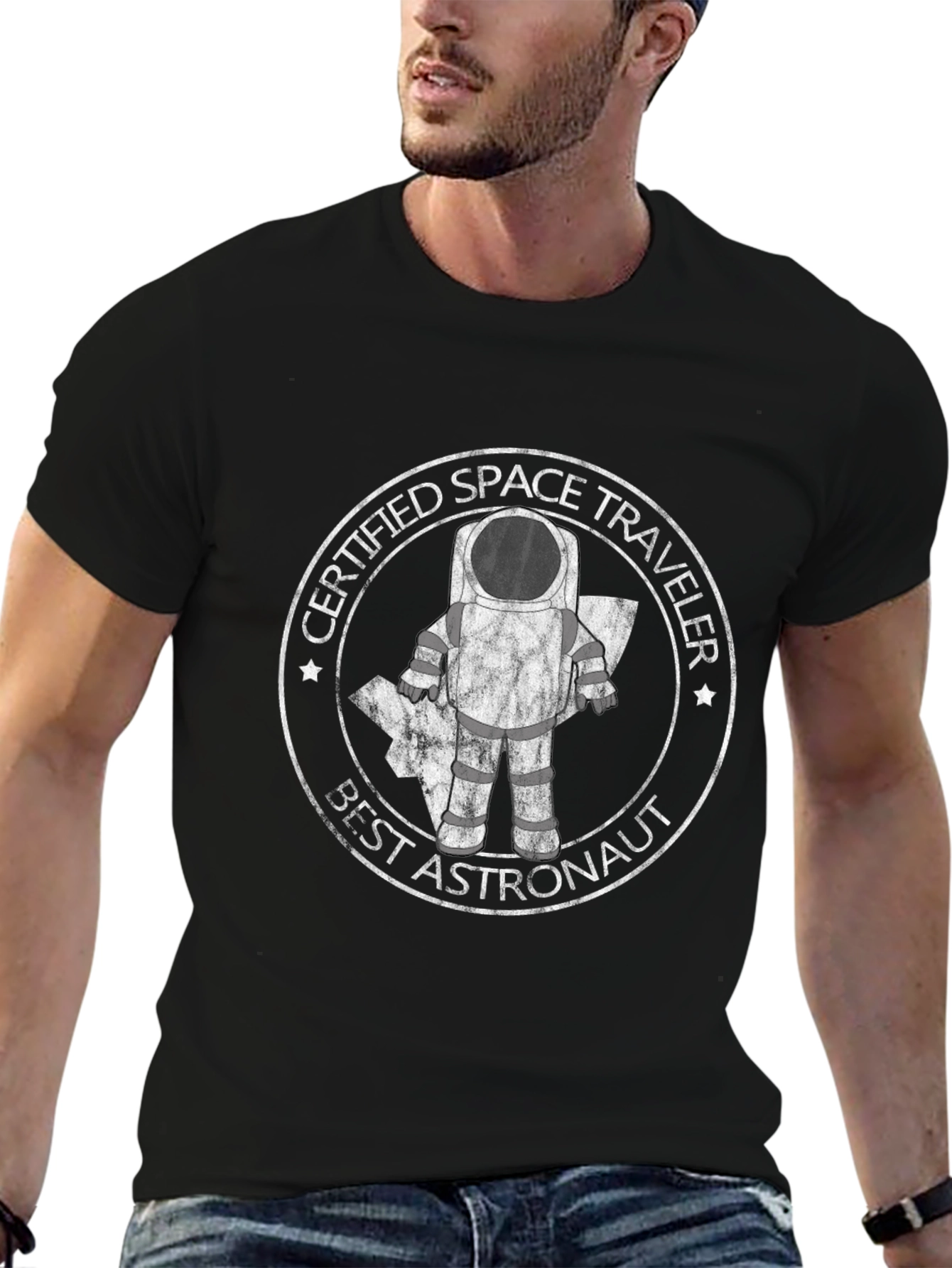 Certified Space Traveler Astronaut Graphic T-Shirt