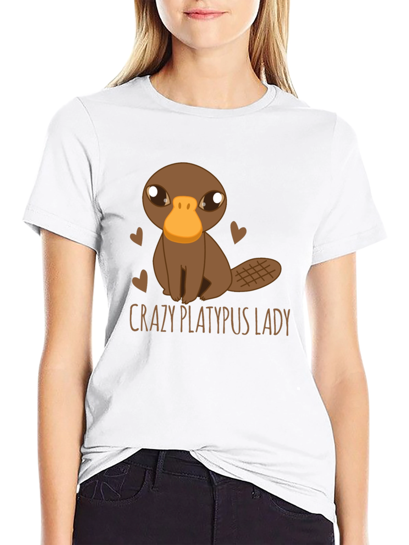 Crazy Platypus Lady Graphic Tee