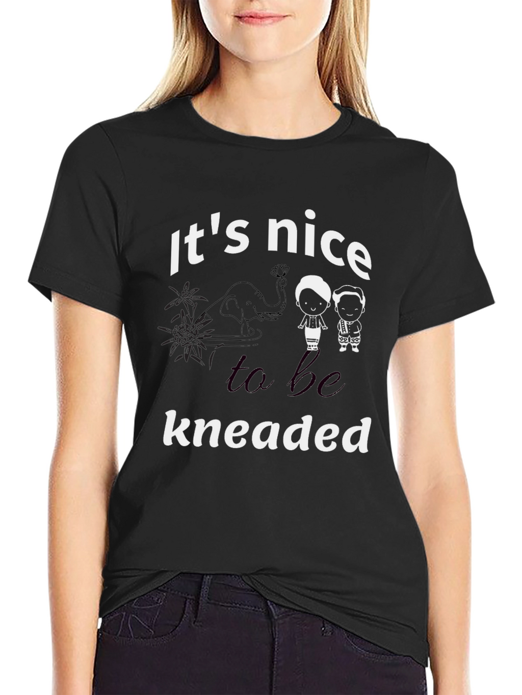 Its Nice to be Kneaded Black T-Shirt