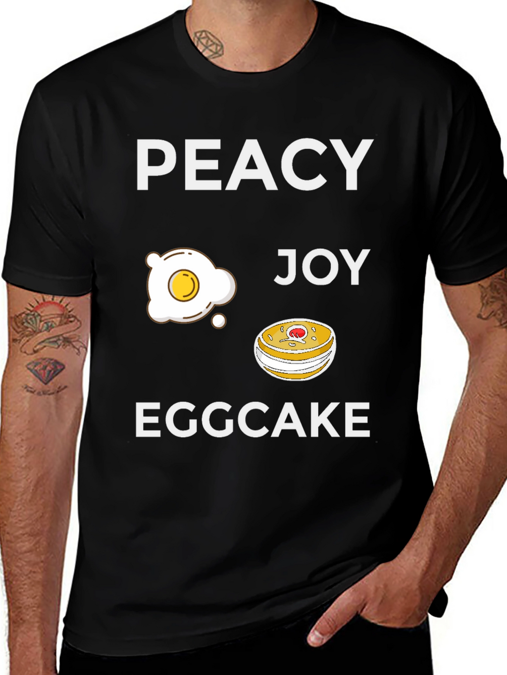 Peacy Egg Joy Eggcake Graphic T-Shirt