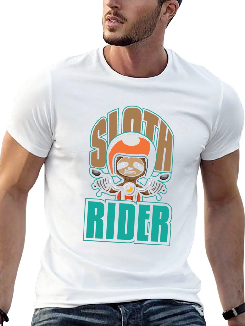 Sloth Rider T-Shirt - Cool Graphic Tee
