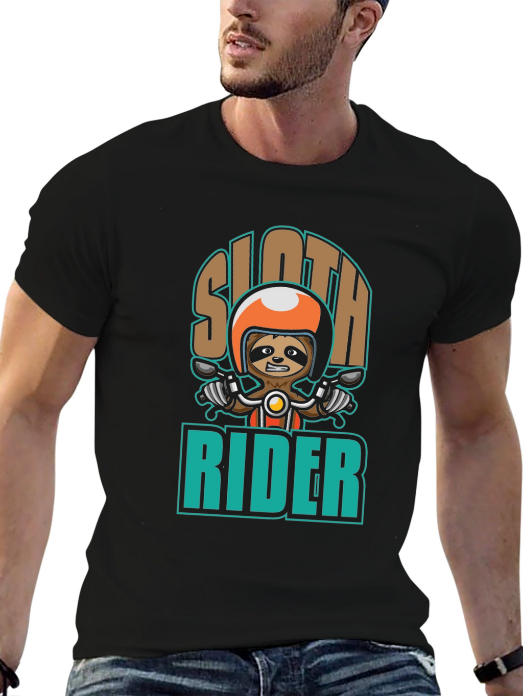 Sloth Rider T-Shirt - Cool Graphic Tee