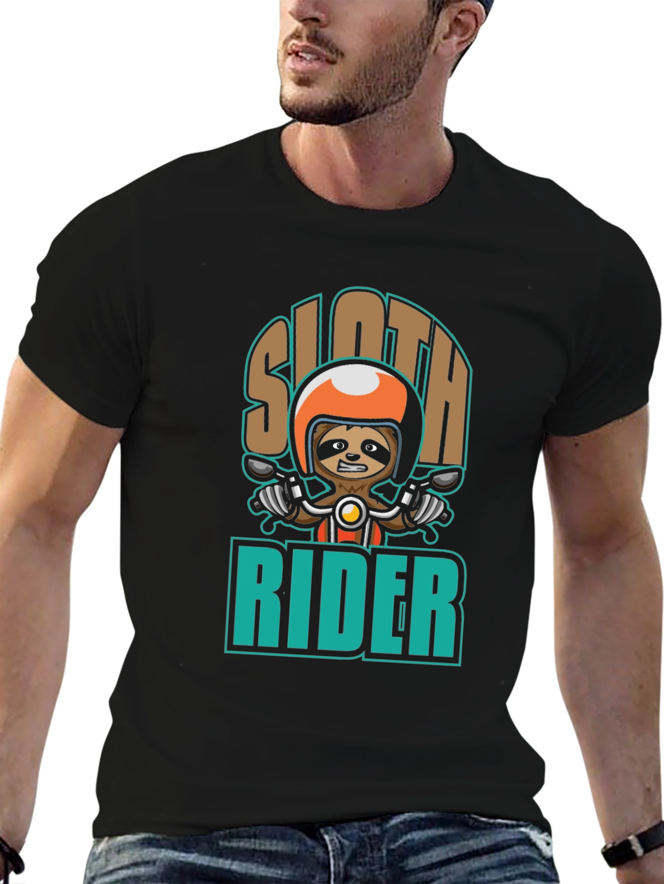 Sloth Rider T-Shirt - Cool Graphic Tee