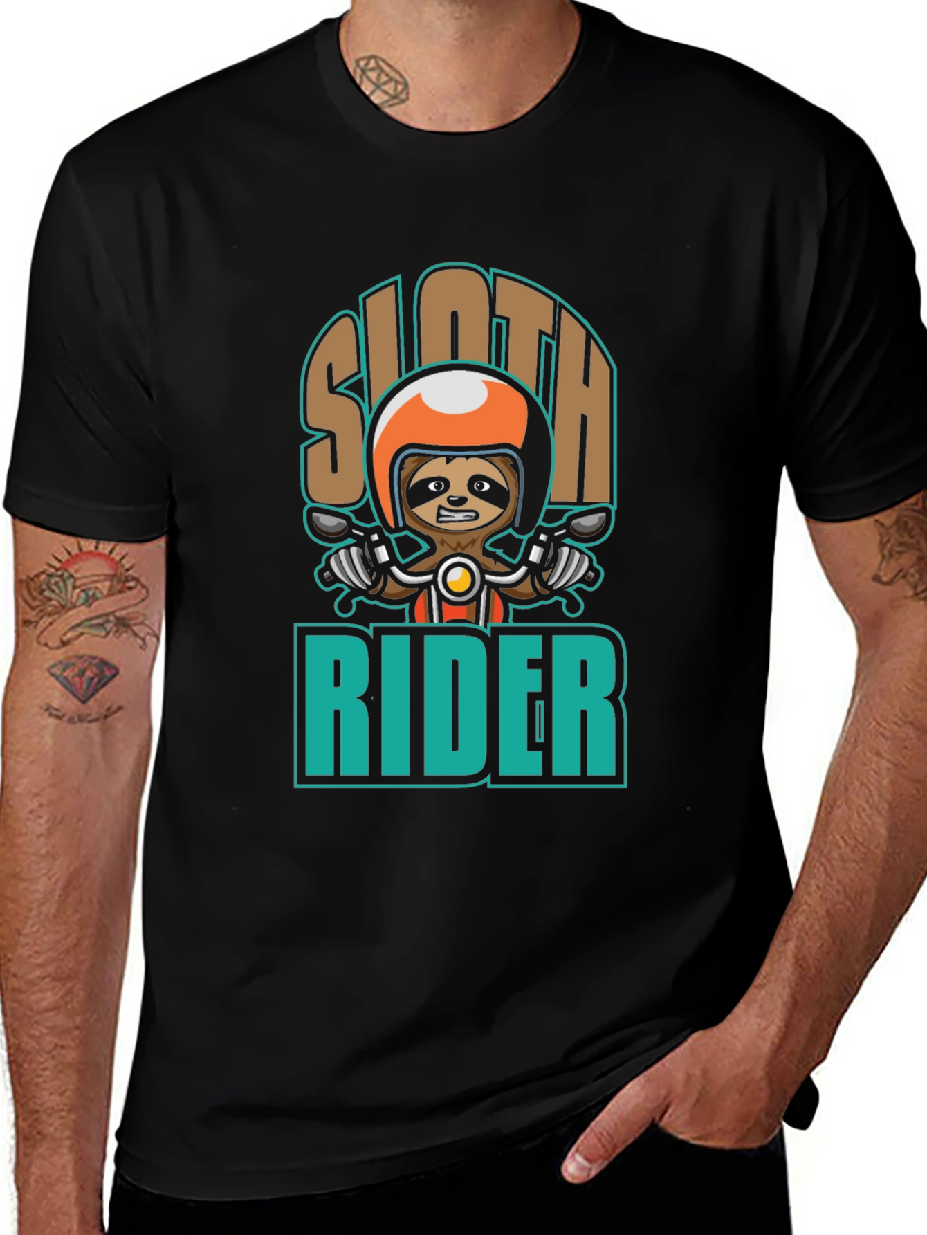 Sloth Rider T-Shirt - Cool Graphic Tee