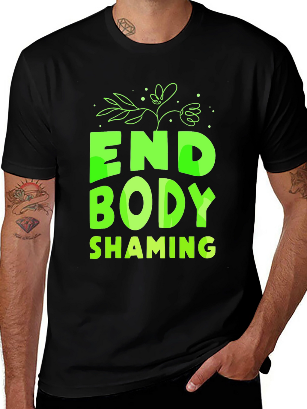 End Body Shaming Graphic T-Shirt